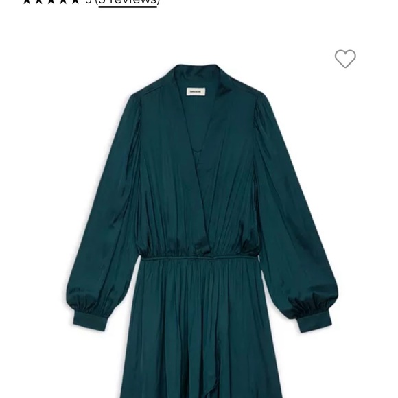 NWT Zadig & Voltaire Remember Satin V-Neck Mini Dress- Medium $345 - Picture 8 of 16